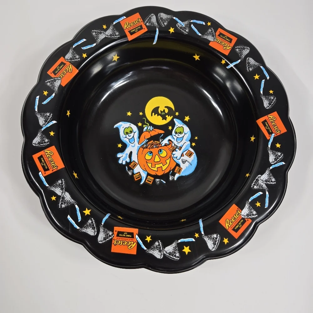 Vtg 90s Halloween Candy Bowl Reese's Hershey's‎ Plastic Berman Industries Retro